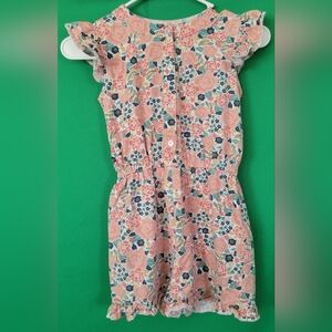 Floral Pink and Blue Kids Dress Banana Split Romper Girls Size 8 Summer Ruffle